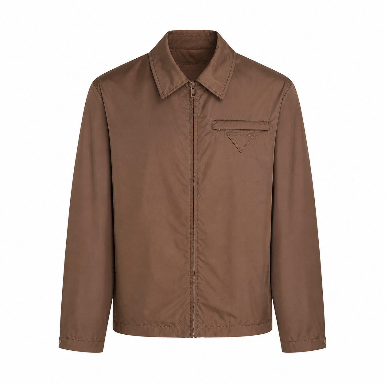 Triangle-Pocket Shirt Jacket – Mocha Brown