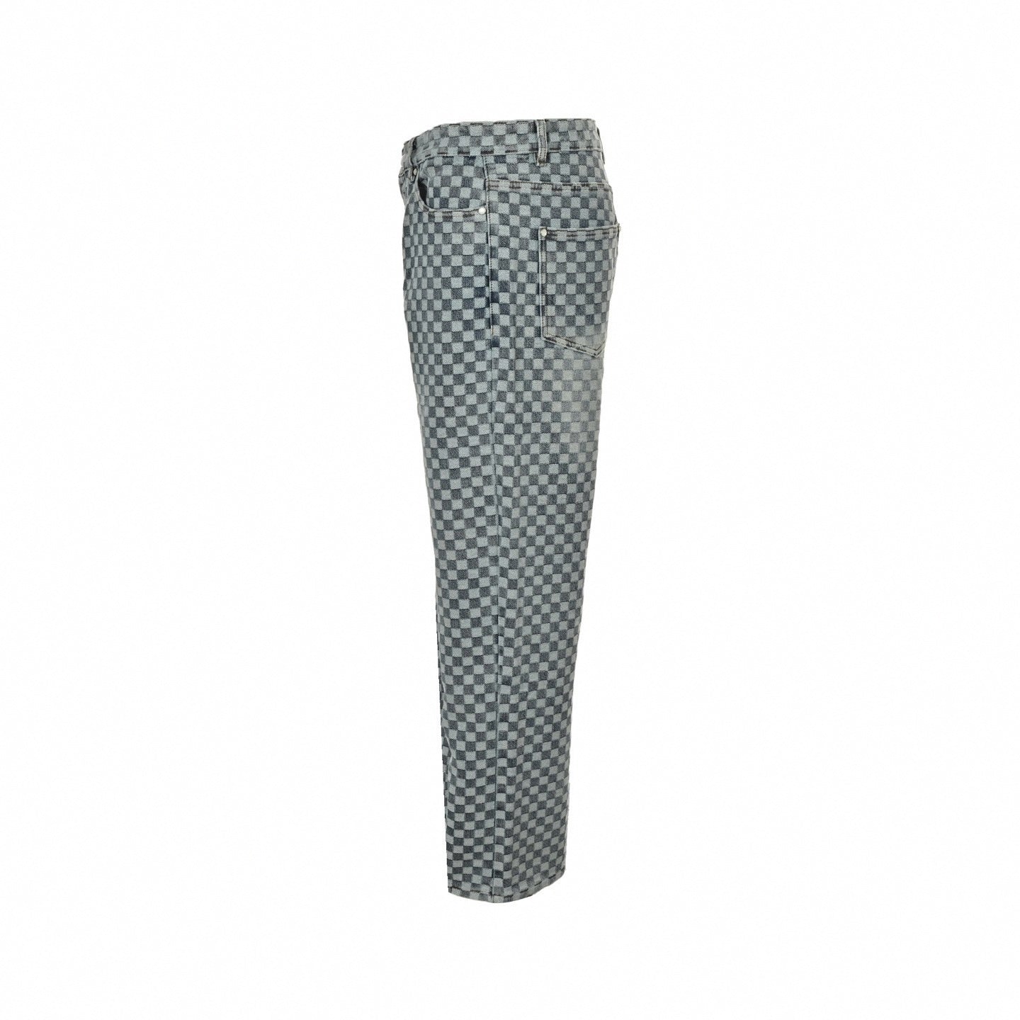 Damier Checkerboard Jacquard Denim Jeans