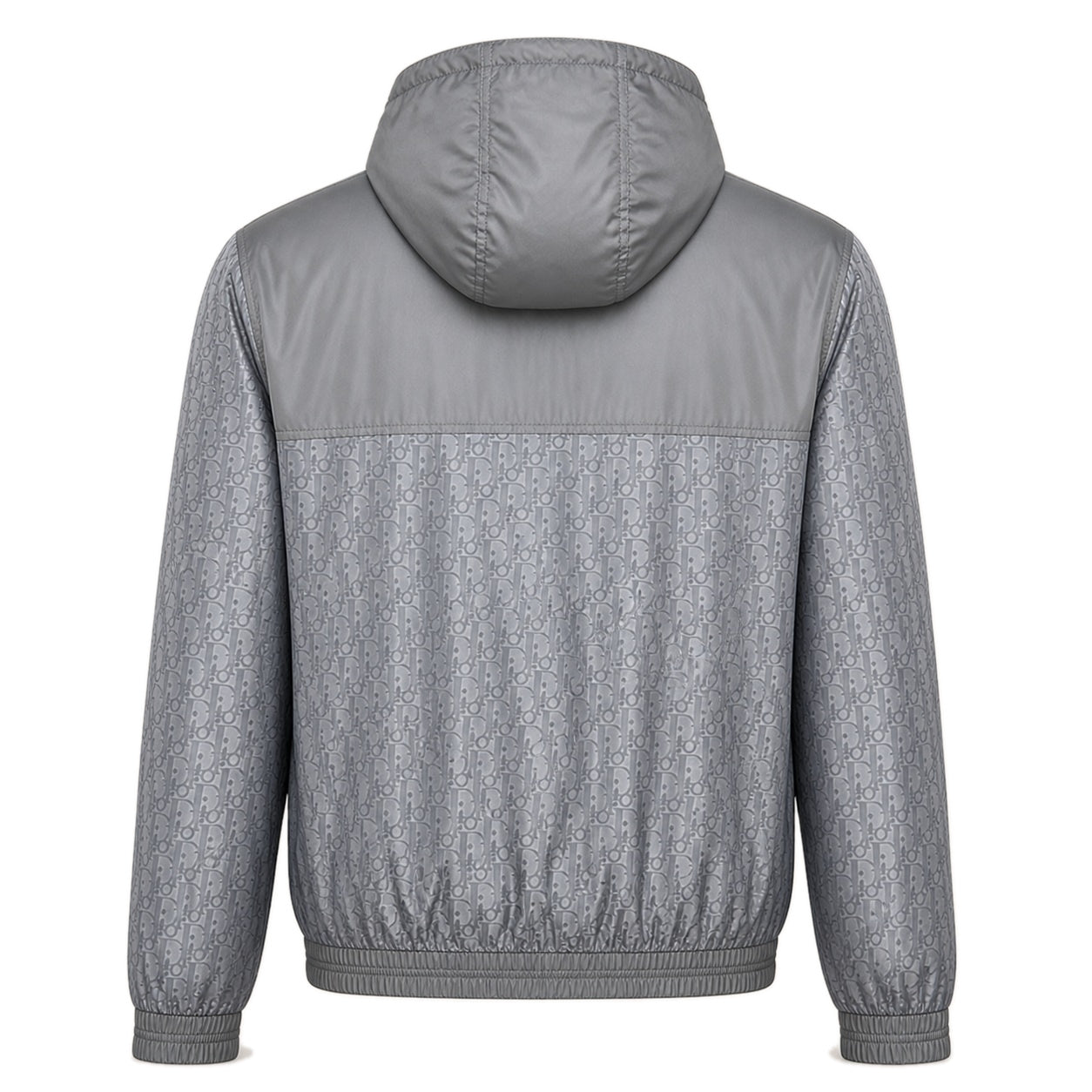 Oblique Technical Hooded Windbreaker – Grey