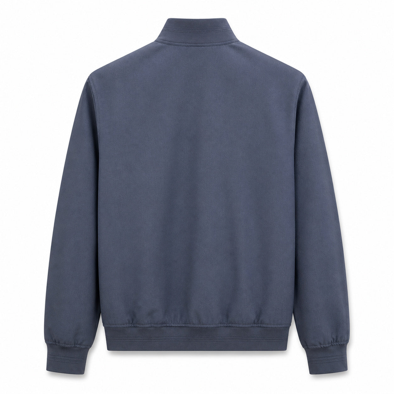 Button-Front Bomber Jacket – Dusty Blue