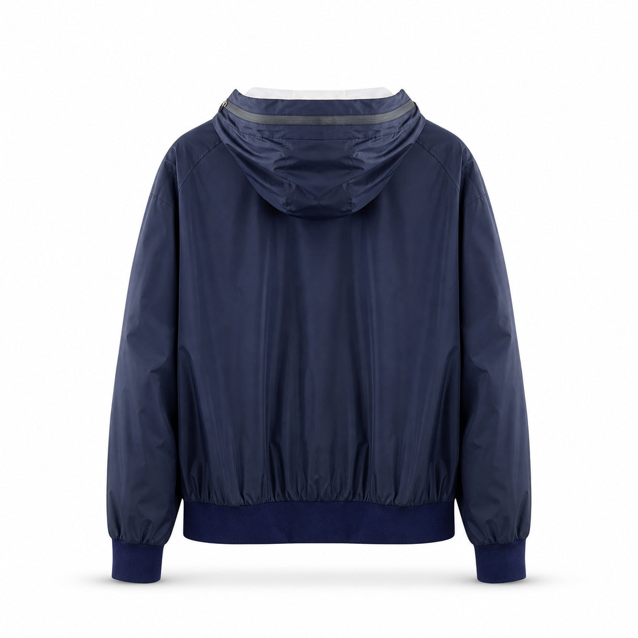 Hooded Technical Zip Jacket – Midnight Navy