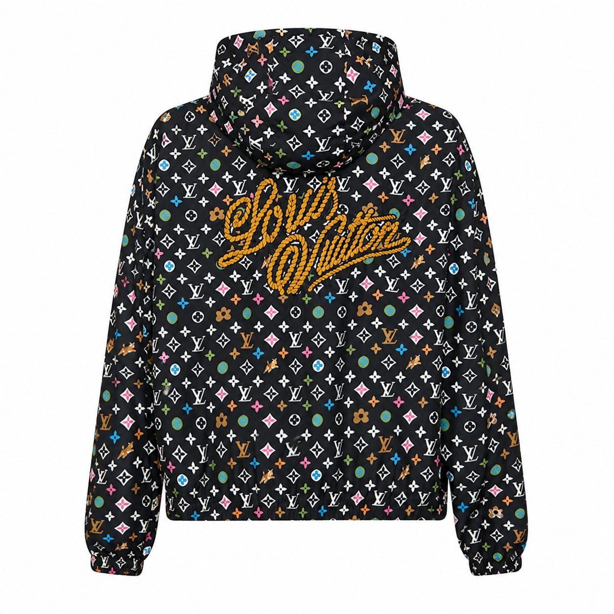 Multicolour Monogram Hooded Jacket – Black