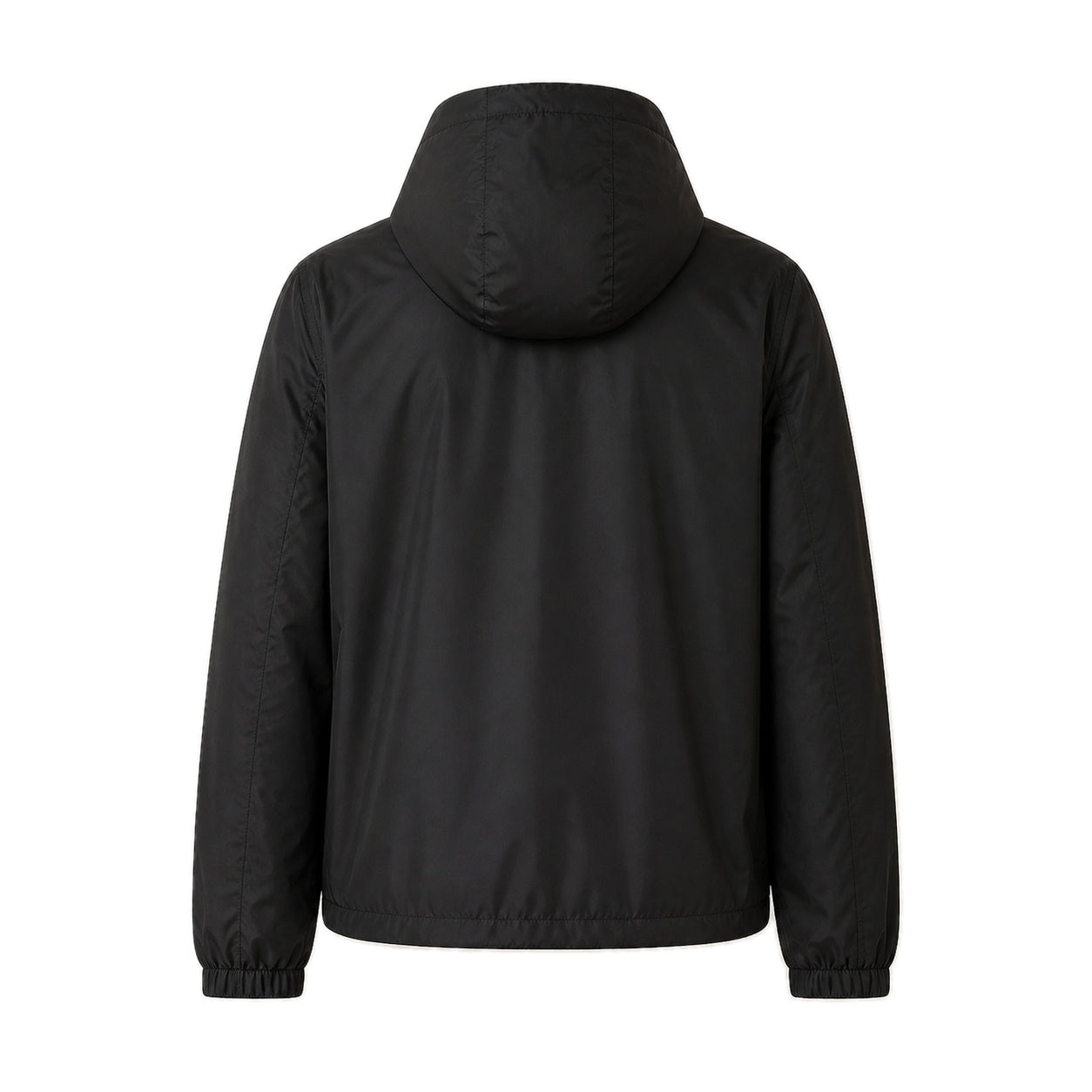Re-Nylon Hooded Panel Windbreaker Jacket – Black