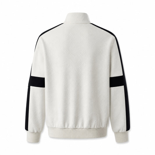 Monogram Colour-Block Bomber – Ivory/Black