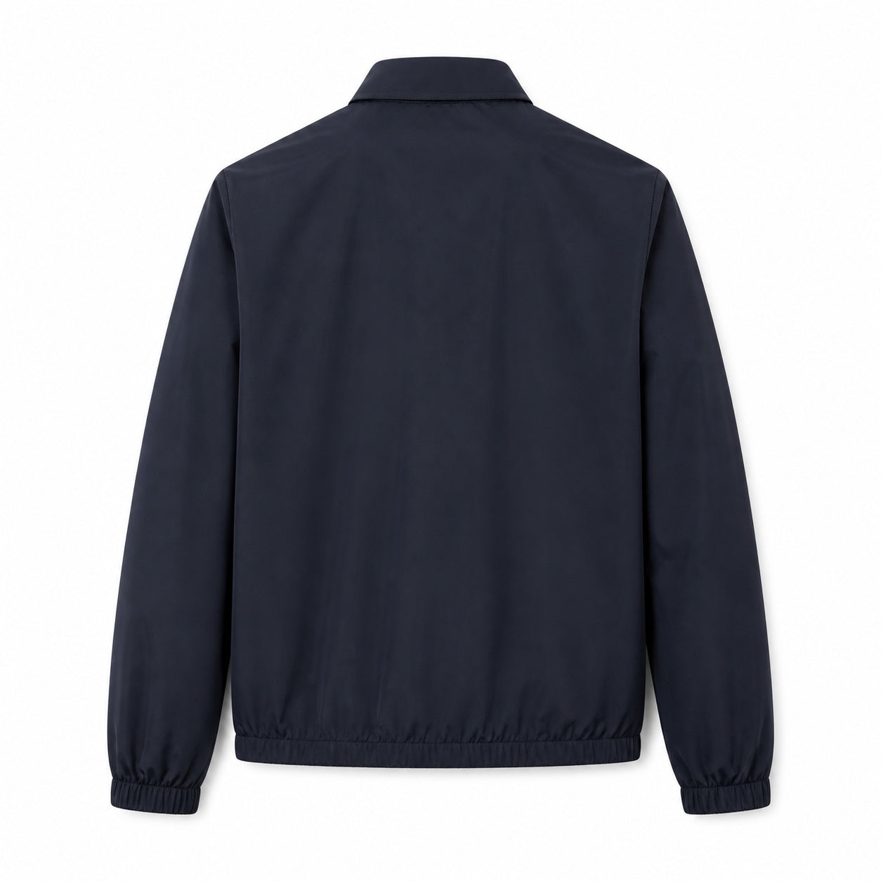 Tonal-Logo Zip Shirt Jacket – Navy