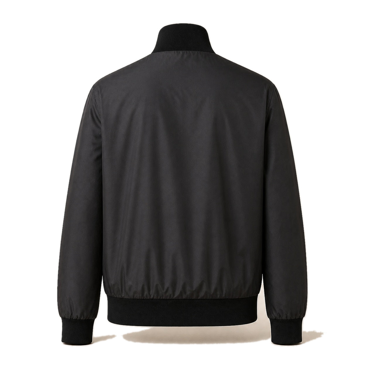 Logo Nylon Bomber Jacket – Black