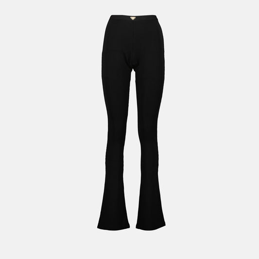 Ribbed Flared Knit Leggings