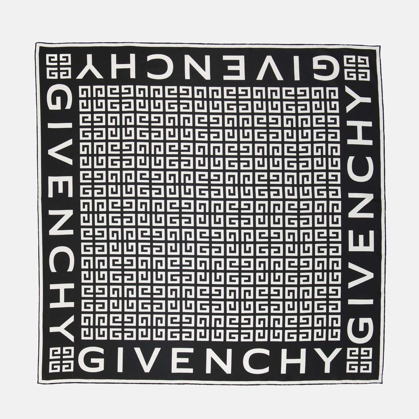 Monogram Border Scarf