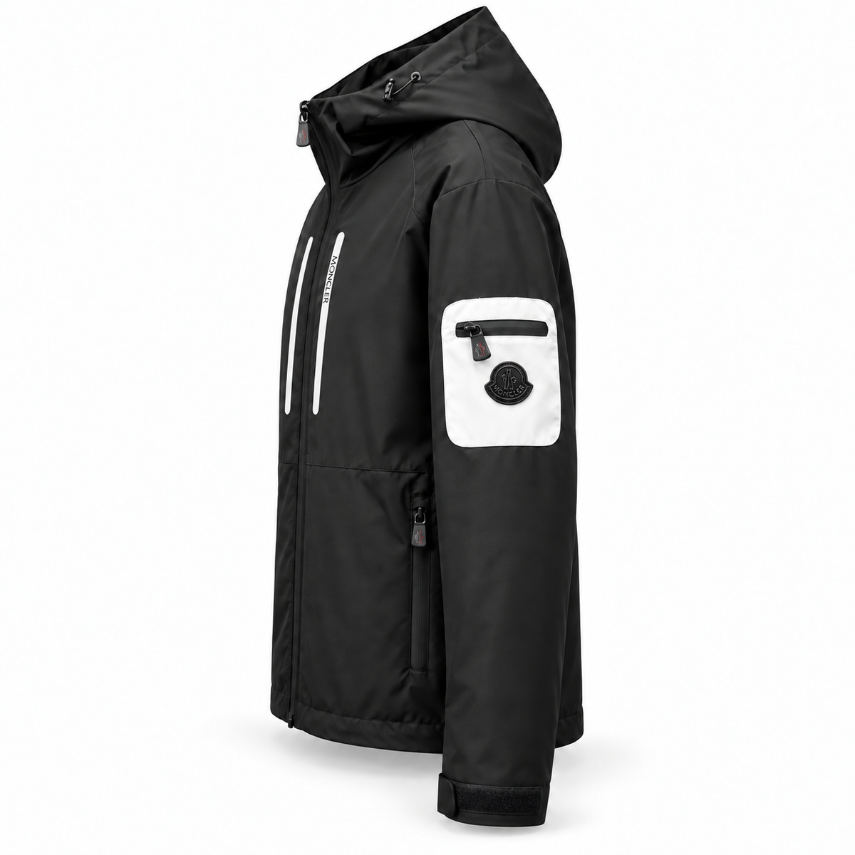 Hooded Jacket – Black/White
