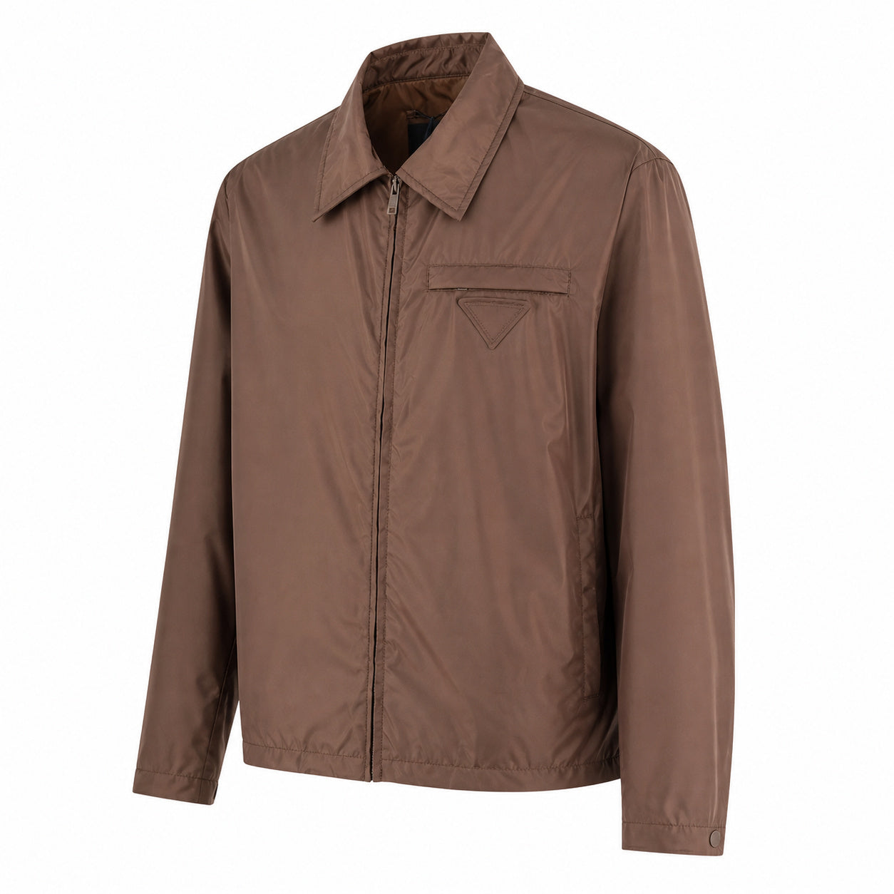 Triangle-Pocket Shirt Jacket – Mocha Brown