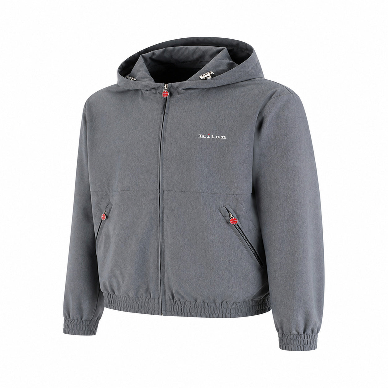 Hooded Technical Windbreaker – Slate Grey