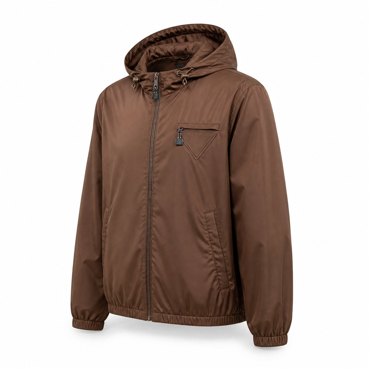 Hooded Technical Jacket – Tobacco Brown