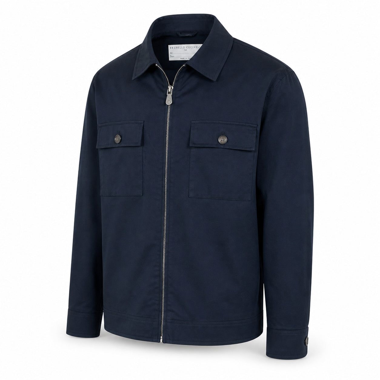 Flap-Pocket Zip Shirt Jacket – Deep Navy