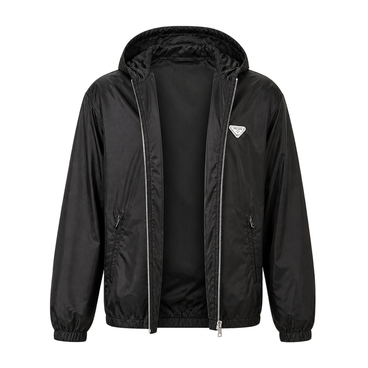 Re-Nylon Hooded Jacket – Black