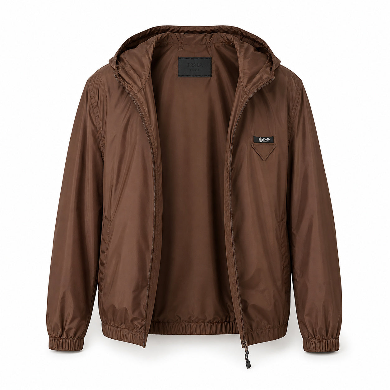 Hooded Technical Jacket – Tobacco Brown