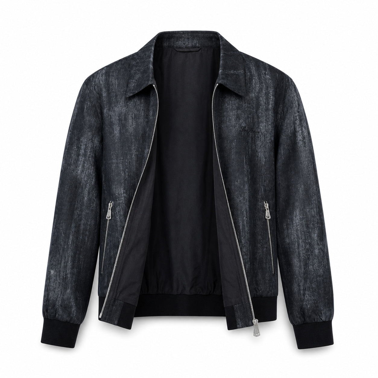 Textured Zip Jacket – Charcoal
