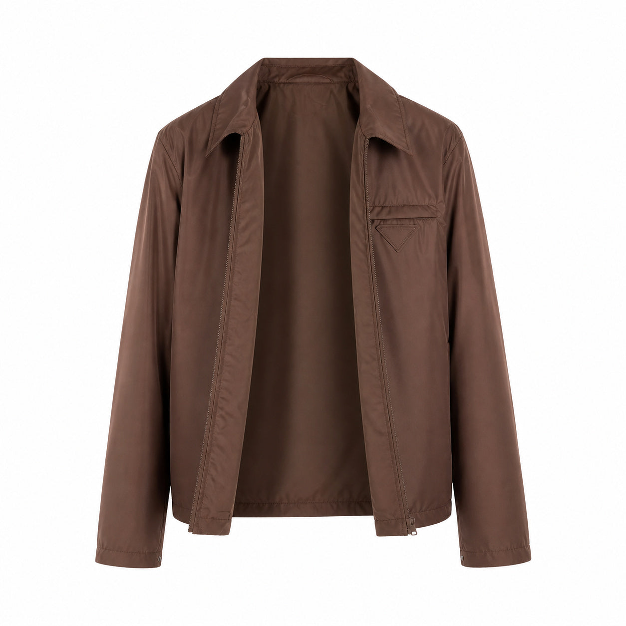 Triangle-Pocket Shirt Jacket – Mocha Brown