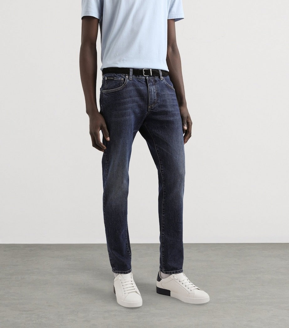 DG Slim-Fit Logo Plaque Jeans