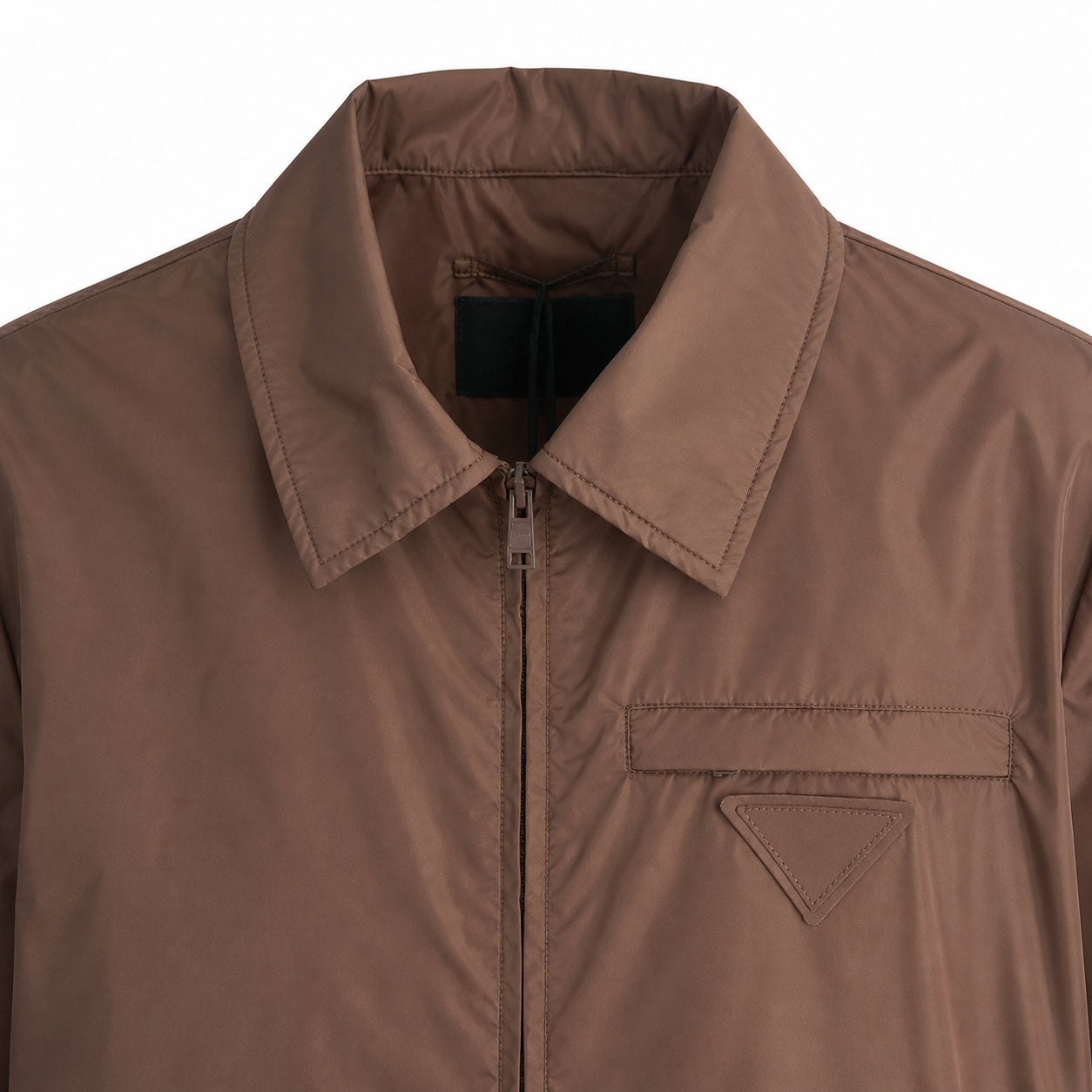 Triangle-Pocket Shirt Jacket – Mocha Brown