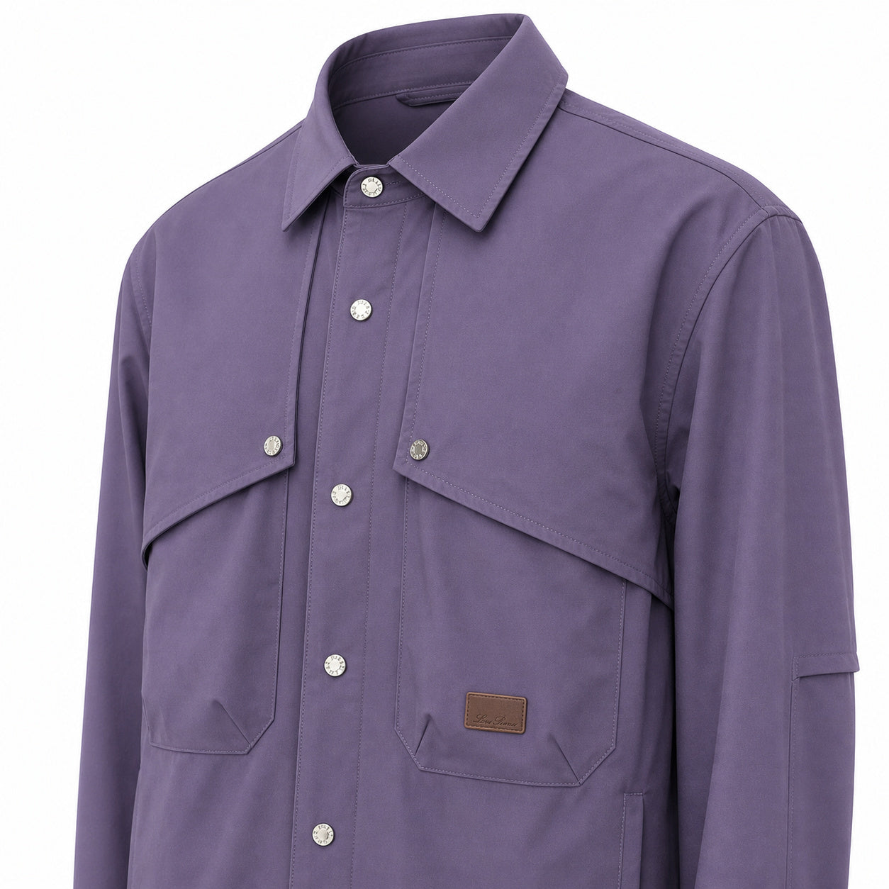 Utility-Pocket Shirt Jacket – Violet