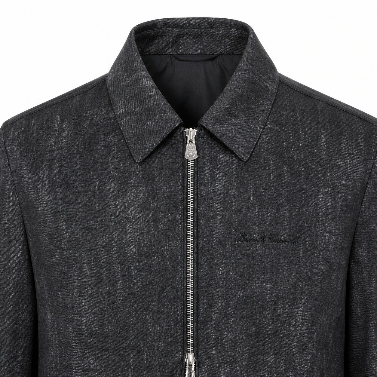Textured Zip Jacket – Charcoal