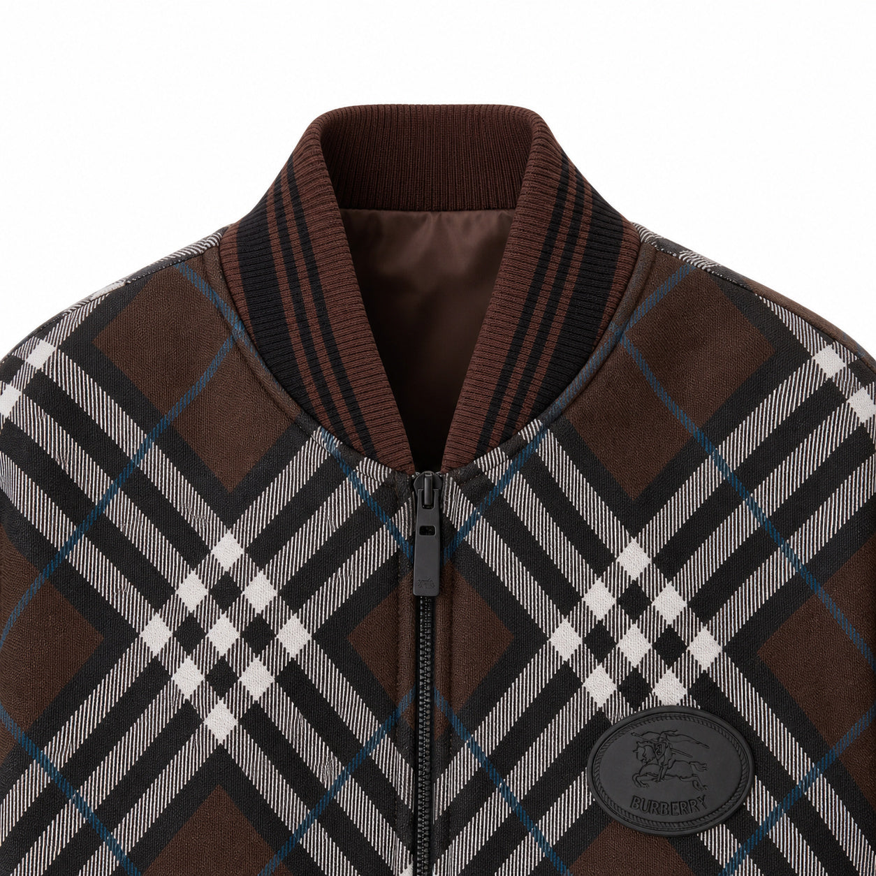Check Bomber Jacket – Espresso Brown