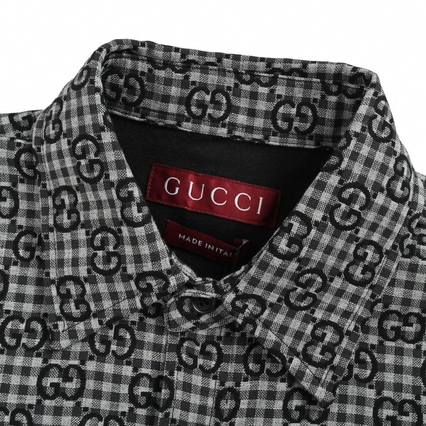 GG Gingham Check Flannel Shirt