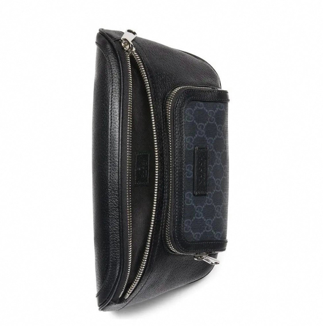 Black Leather Belt Bag