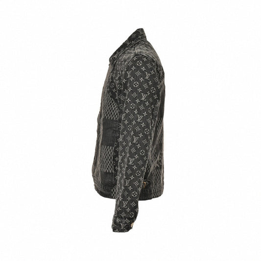 Monogram & Damier Mixed Denim Jacket – Charcoal Edition