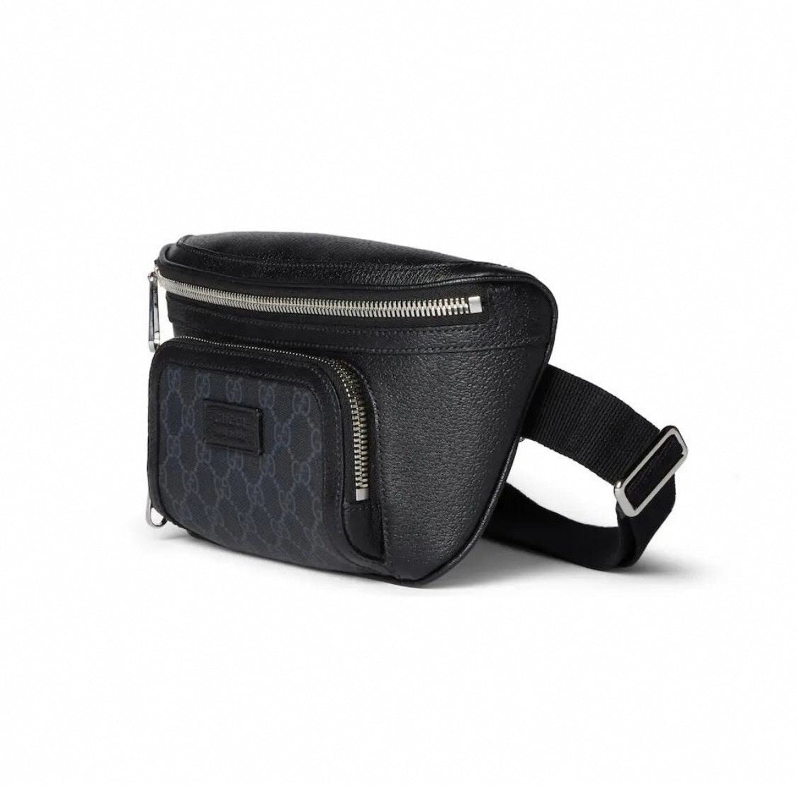 Black Leather Belt Bag