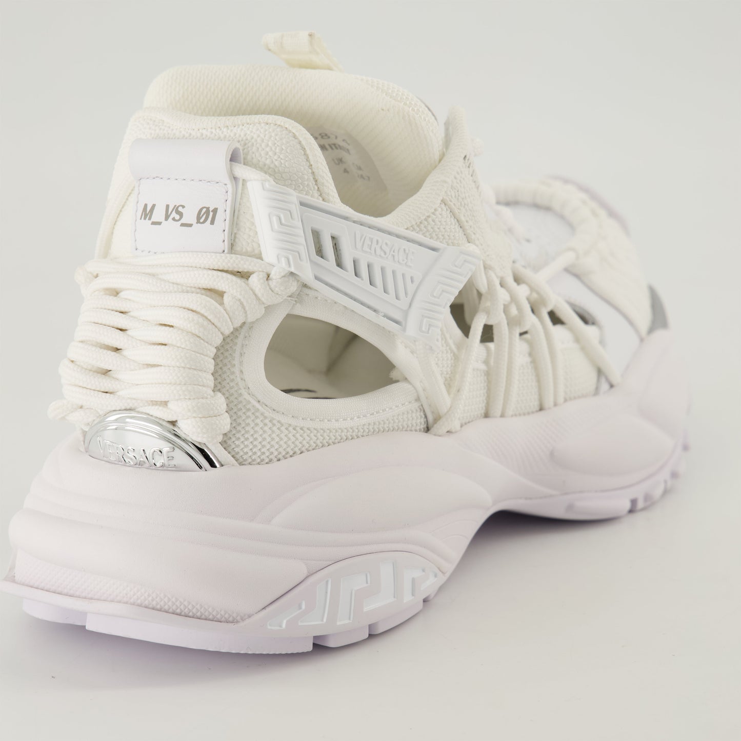 White Cutout Chunky Sneakers