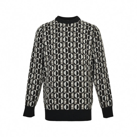 Graphic Jacquard Knit Crewneck