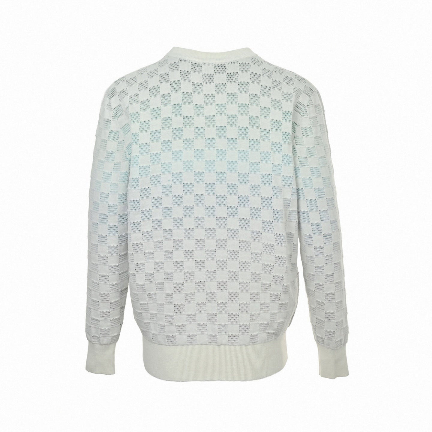 Damier Pattern Knit Sweater