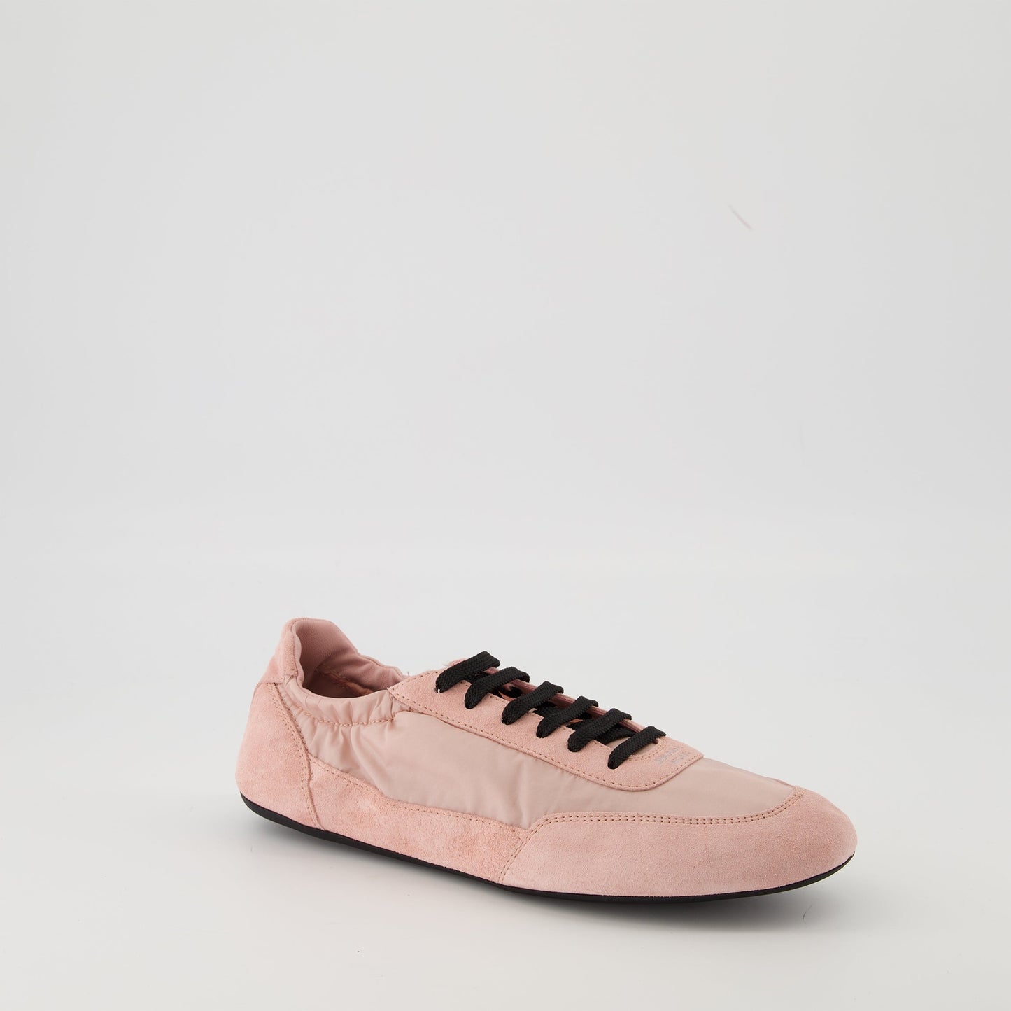 Pink Suede & Nylon Sneakers