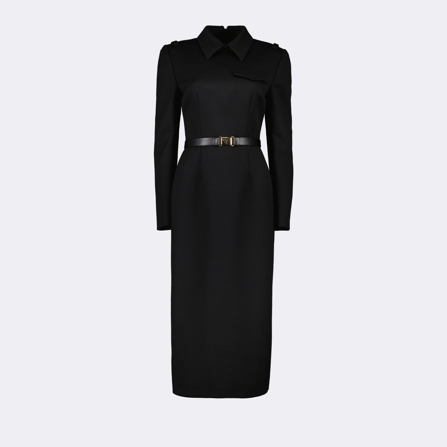 Tailored Belted Midi Dress