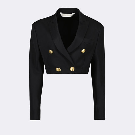 Cropped Double-Breasted Blazer