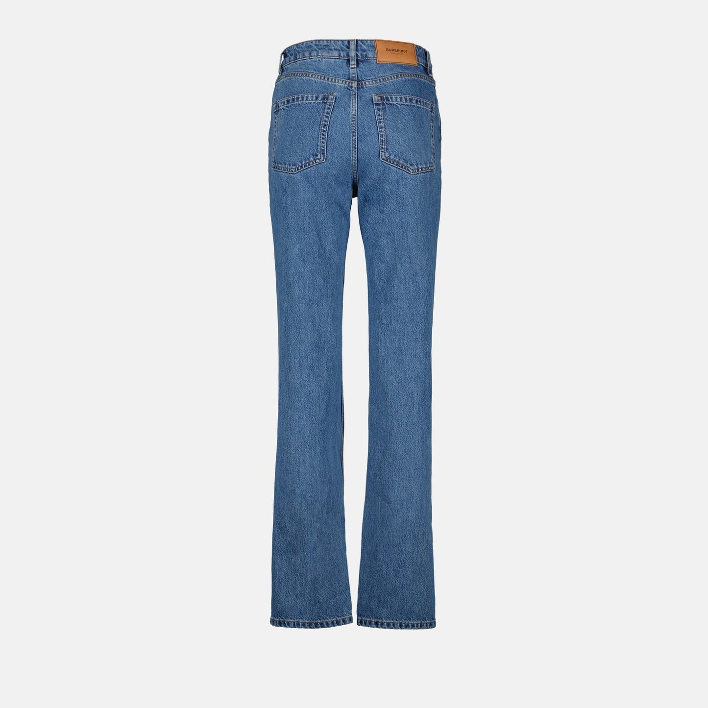 Blue Straight-Leg Denim Jeans