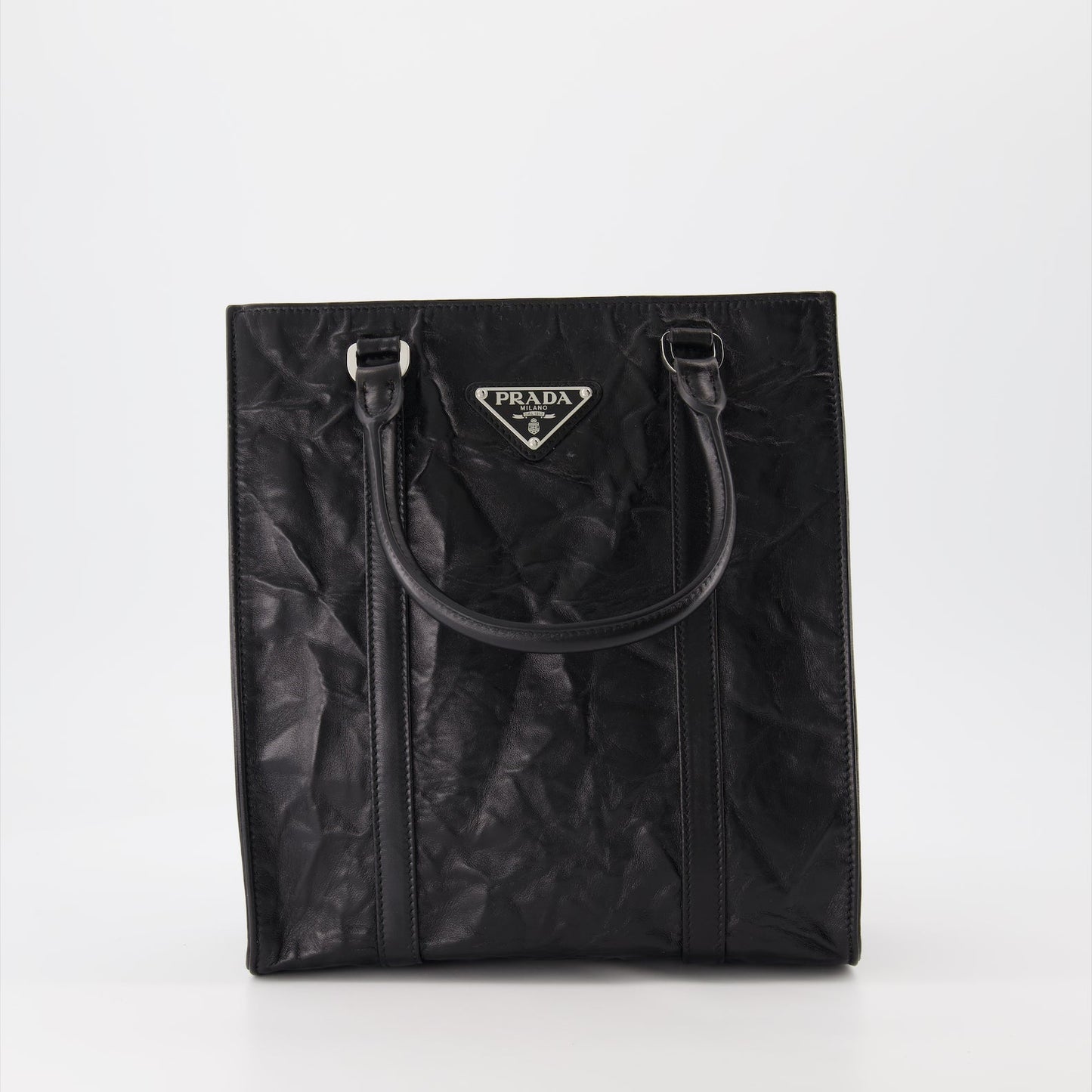 Soft Leather Tote Bag (Black)