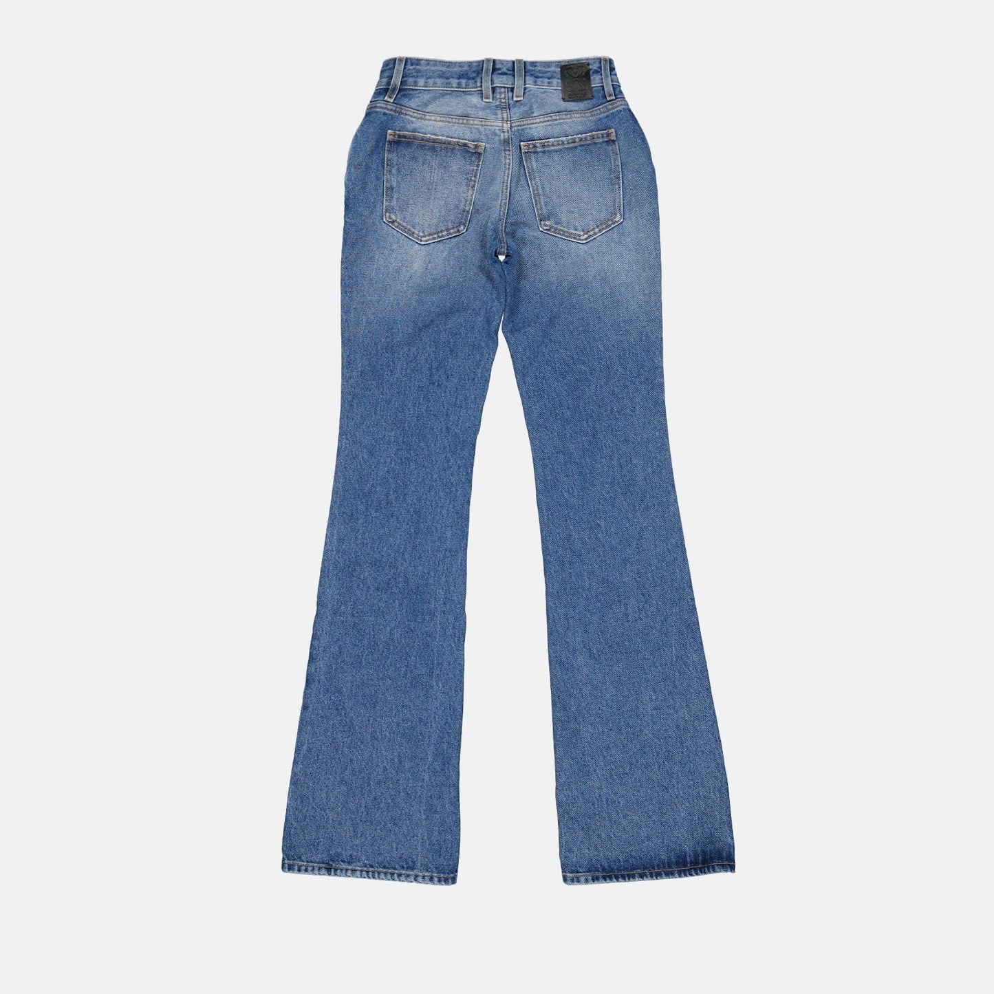 Vintage-Wash Flared Denim Jeans