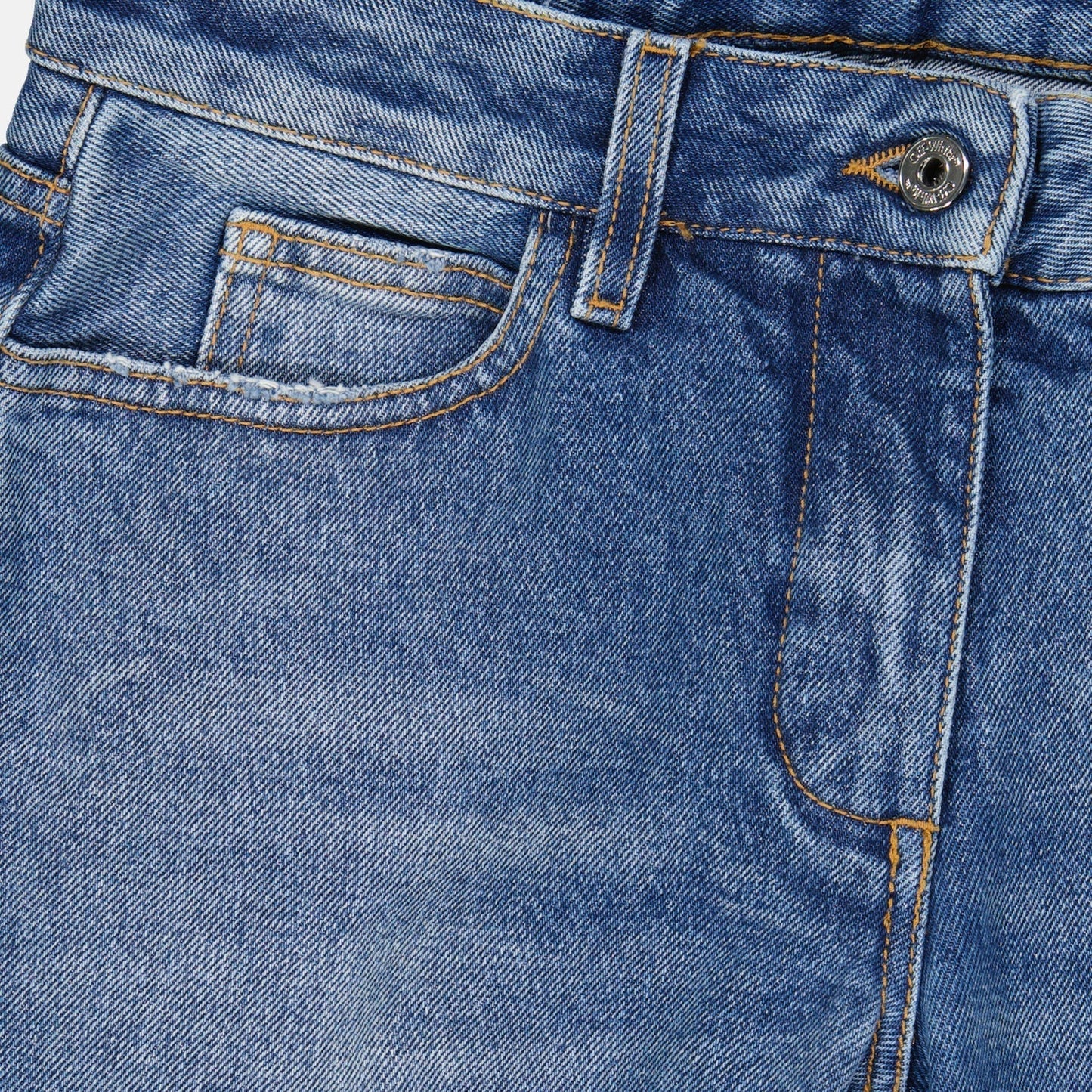 Vintage-Wash Flared Denim Jeans