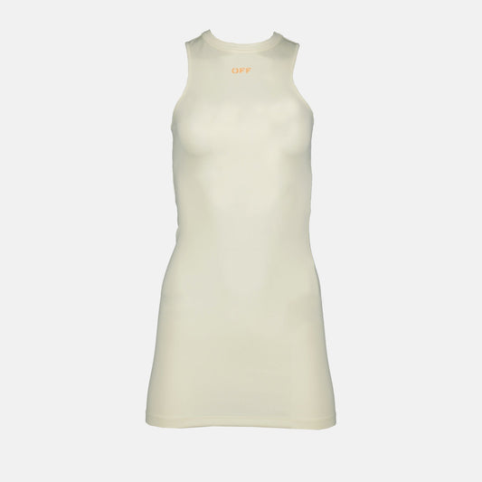 Sleeveless Logo Bodycon Mini Dress