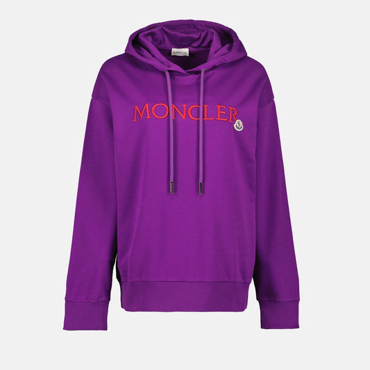 Embroidered Logo Hoodie – Purple