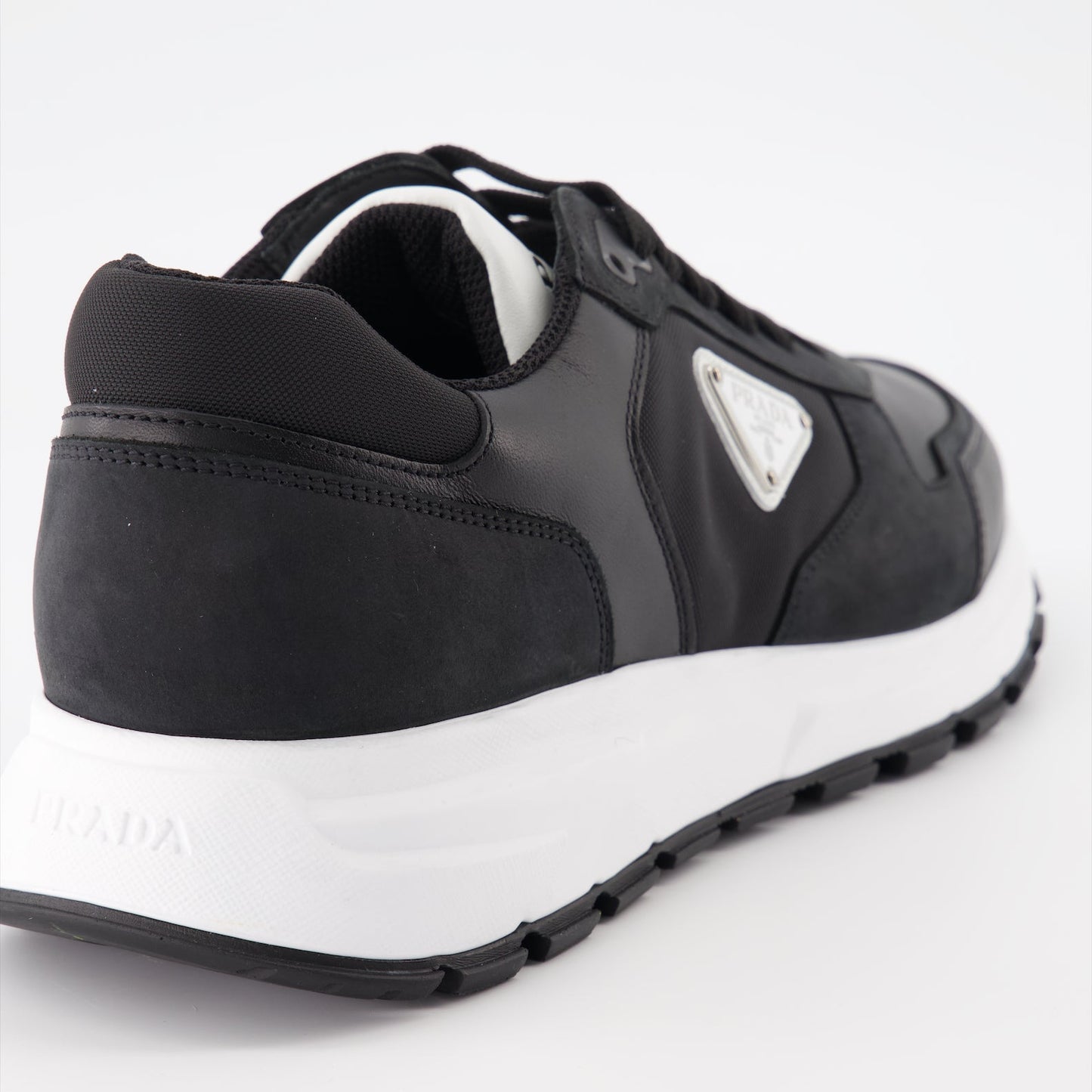 Leather and Re-Nylon Sneakers