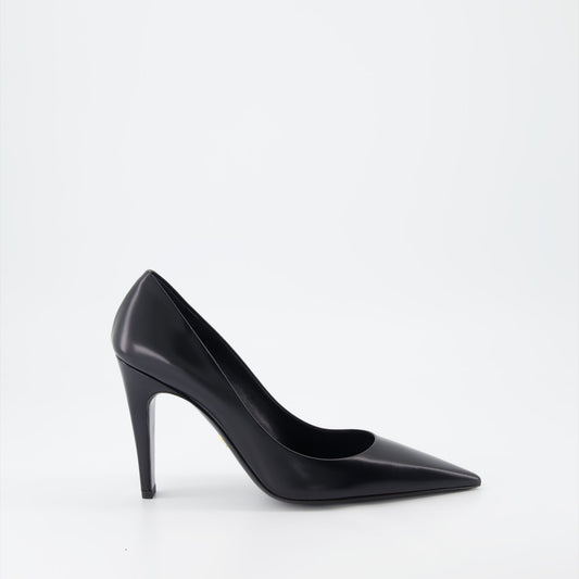 Leather Pointed-Toe Pumps
