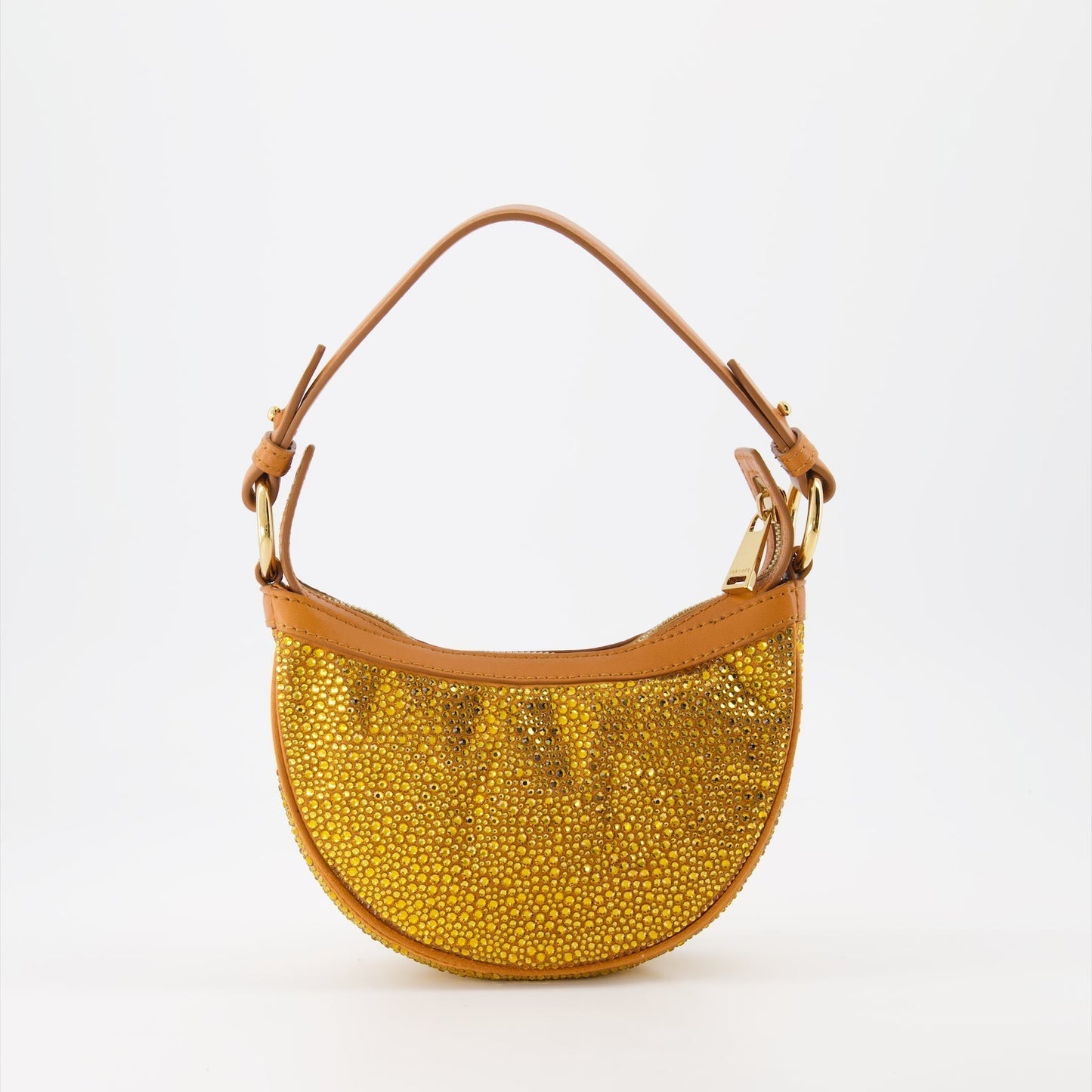 Crystal Embellished Mini Hobo Bag