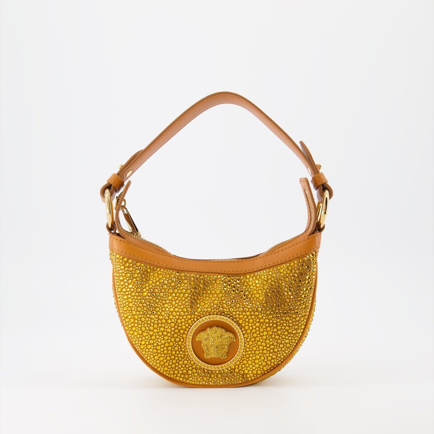 Crystal Embellished Mini Hobo Bag