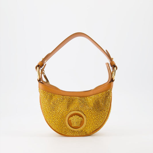 Crystal Embellished Mini Hobo Bag