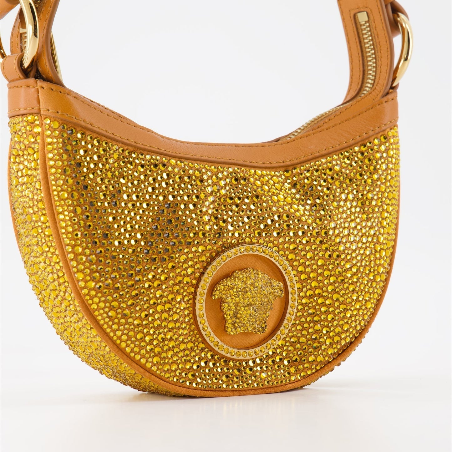 Crystal Embellished Mini Hobo Bag
