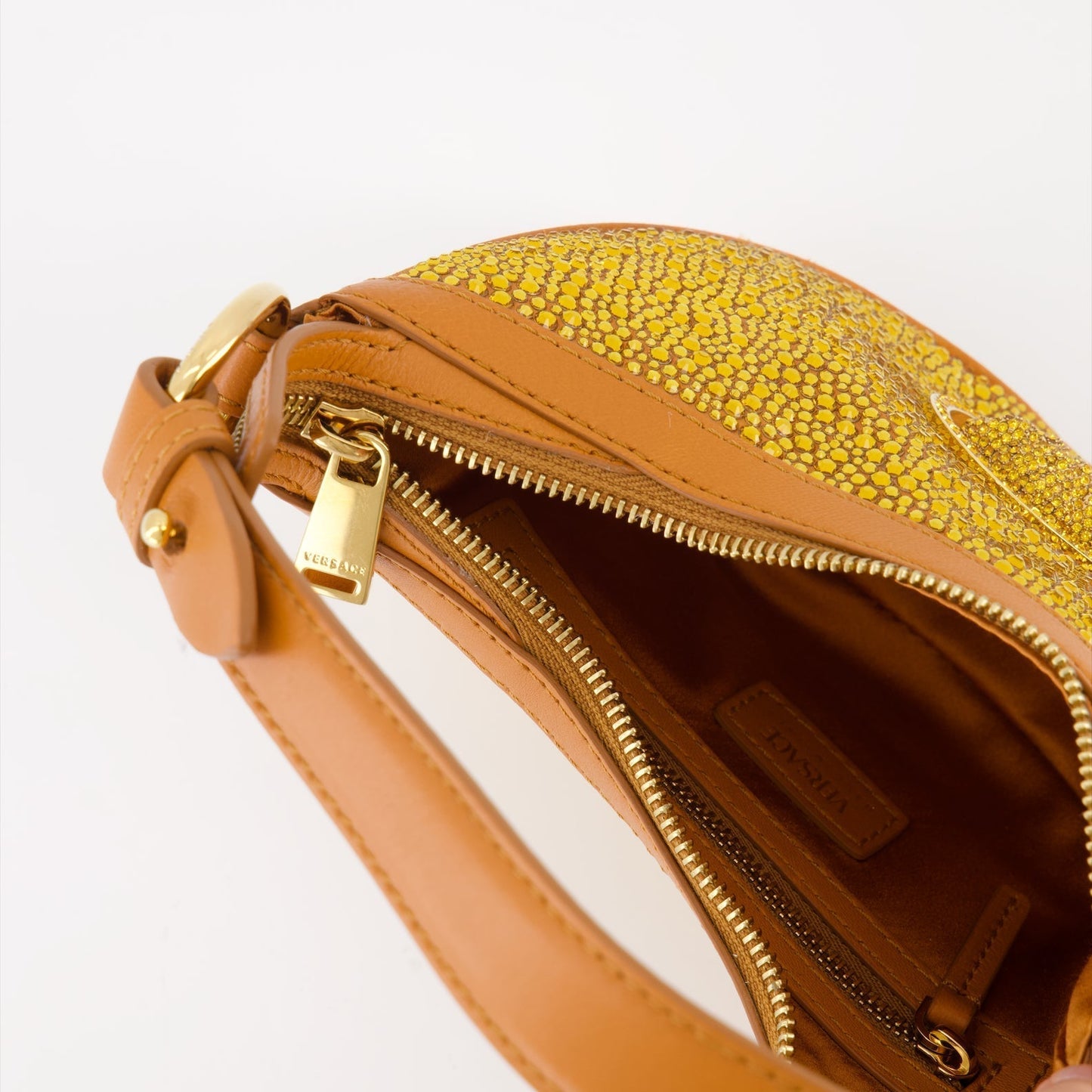 Crystal Embellished Mini Hobo Bag