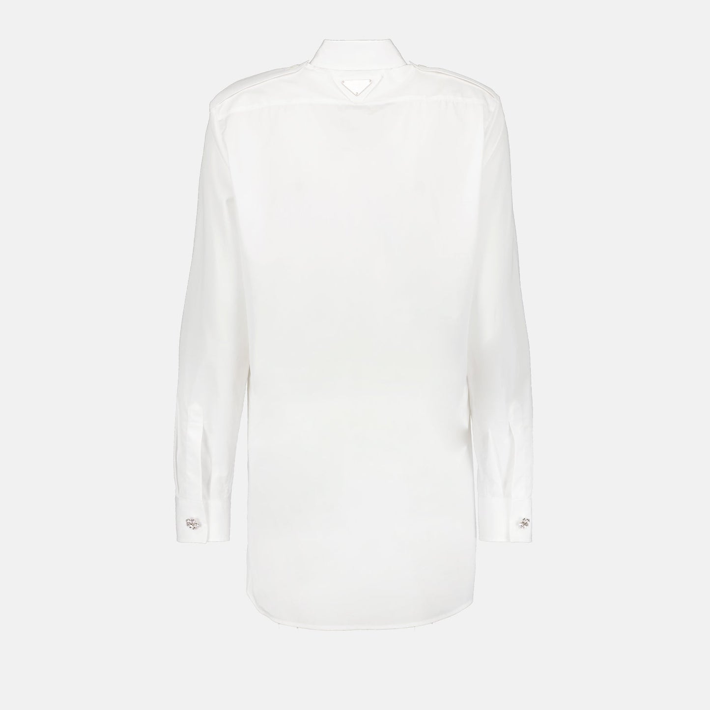 White Utility Silk Shirt
